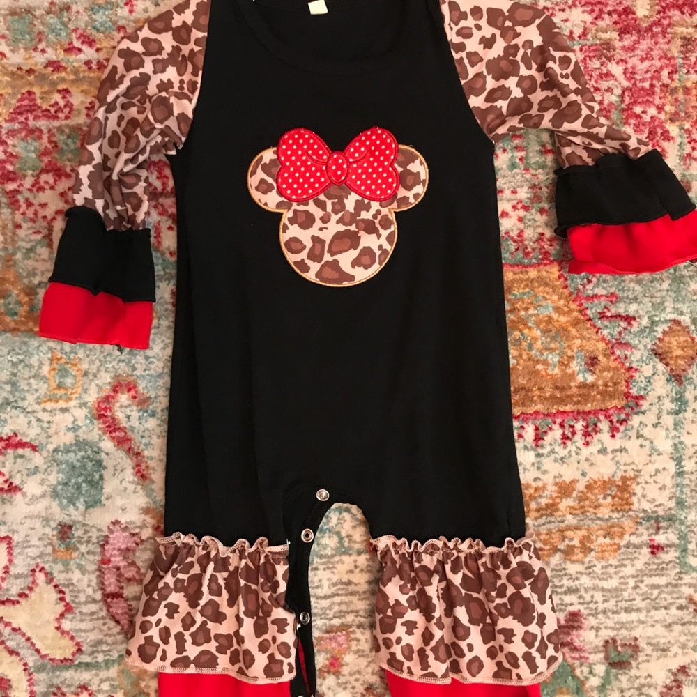 Minnie Mouse Giraffe Romper 3M